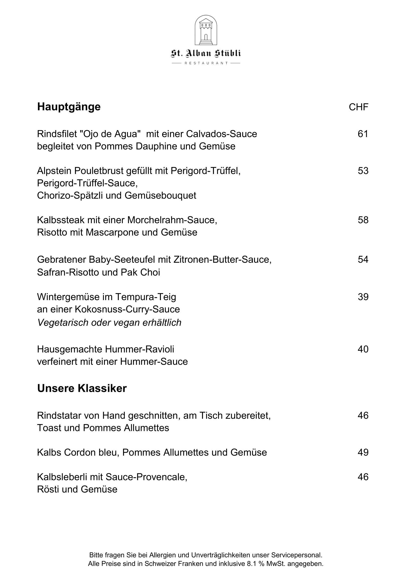 Speisekarte Winter 2025-2